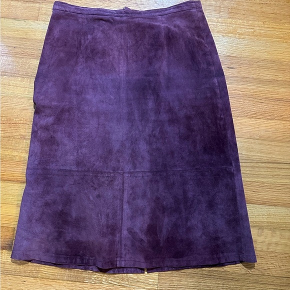 Brandon Thomas Suede leather skirt size 14 (f6 - Picture 2 of 14